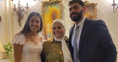 صور زينة العلمي تتألق في حفل الخطوبة على حارس يد الأهلي