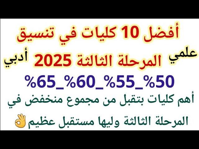 نصائح عملية لاختيار الكلية المناسبة وتحقيق أفضل استفادة من التنسيق